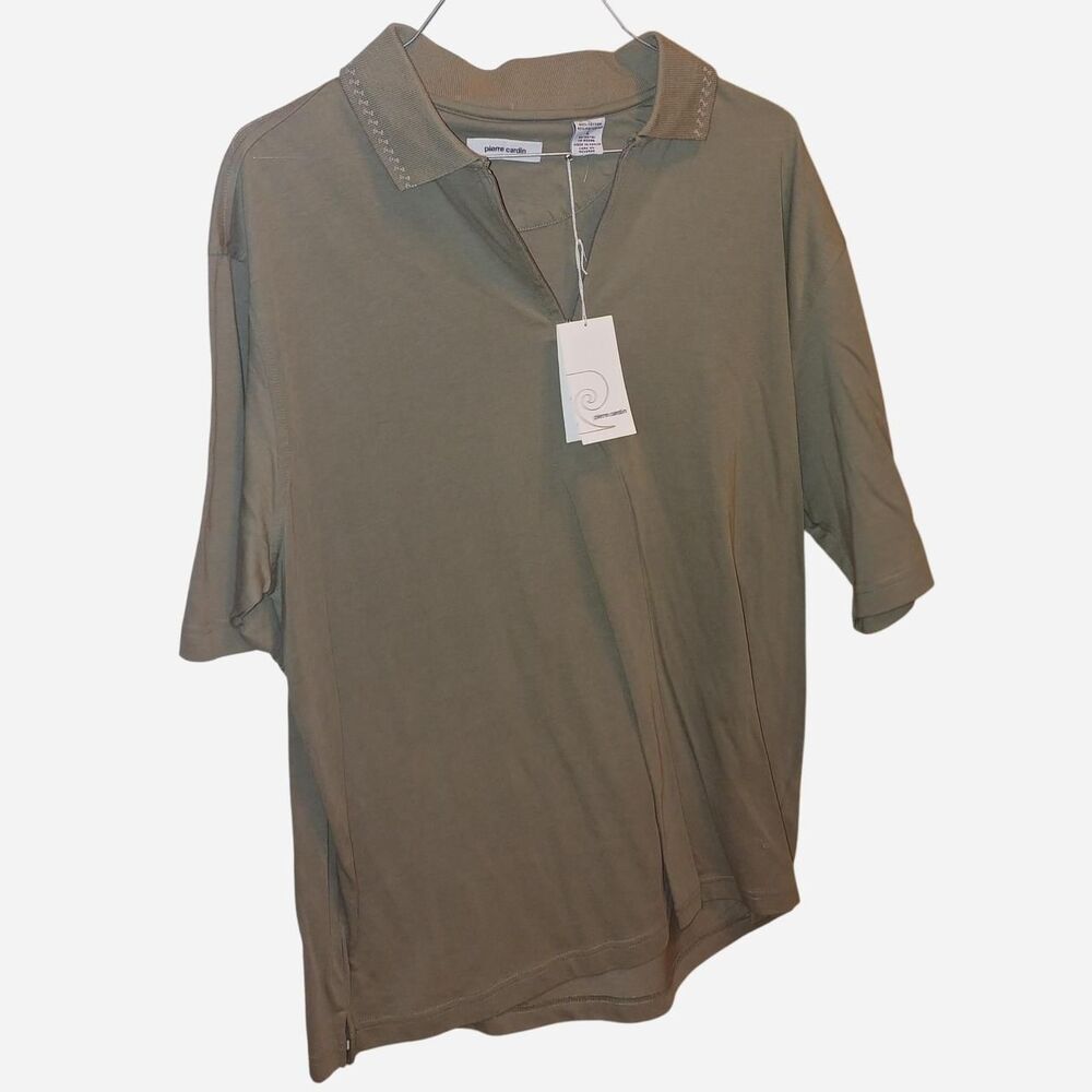 Pierre-cardin Men's Green and Khaki Polo-shirts